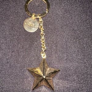 Givenchy Metallic Star Keychain